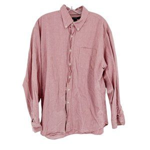 J Crew Shirt Men's Large Long Sleeve Button-Down Red Cotton Casual *